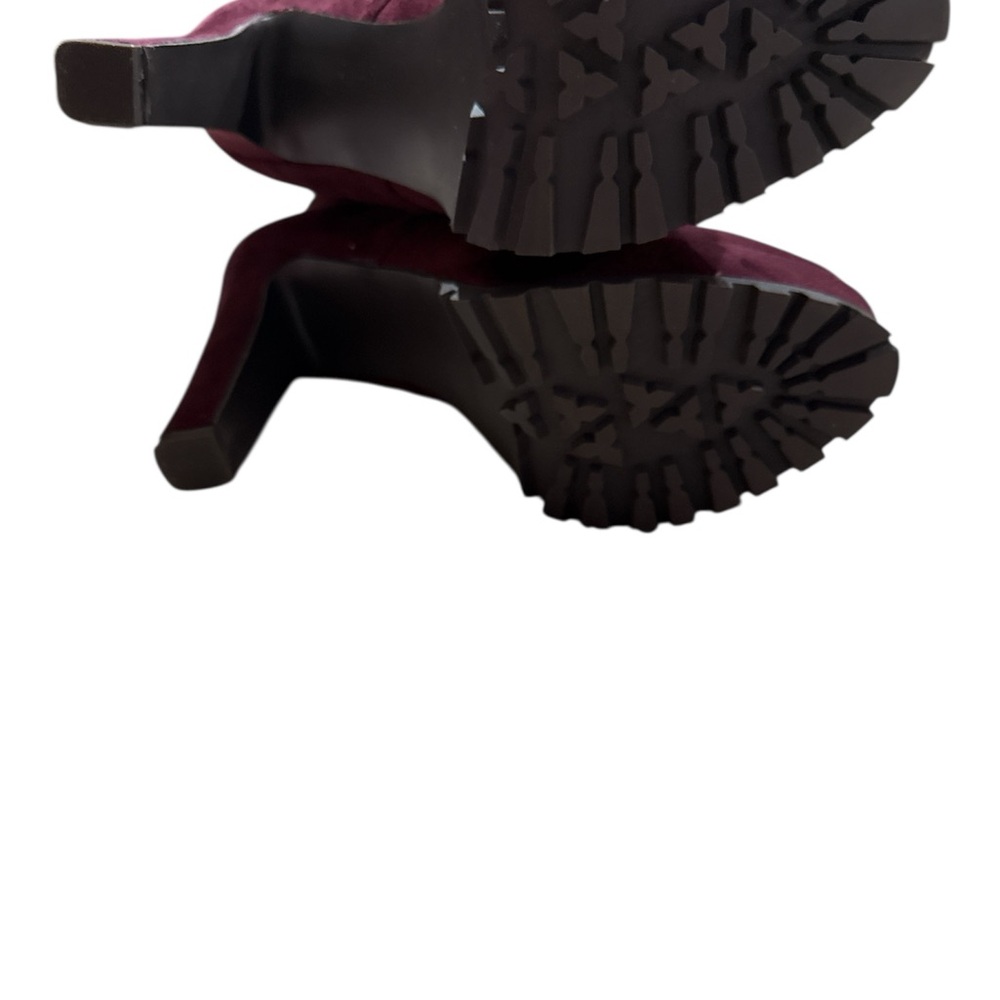 SOLD Thigh high faux suede corset Dominatrix platform boot - Picture 6 of 9